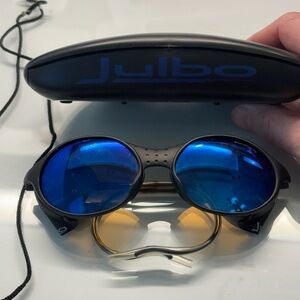 Julbo Glacier-Style Sunglasses with Blue Mirrored Lenses
